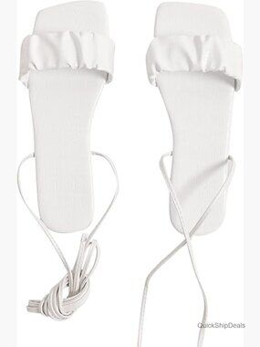 Women's Gladiator Lace Up Flat Sandals, Strappy Tie Up Braided Flats